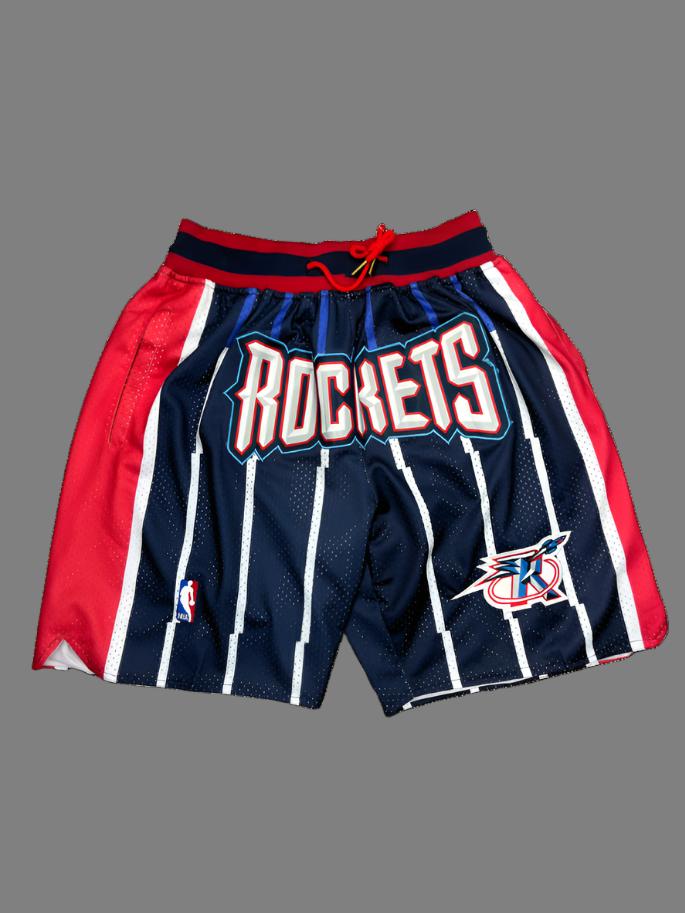 Houston Rockets Dark Blue Shorts Full Embroidery