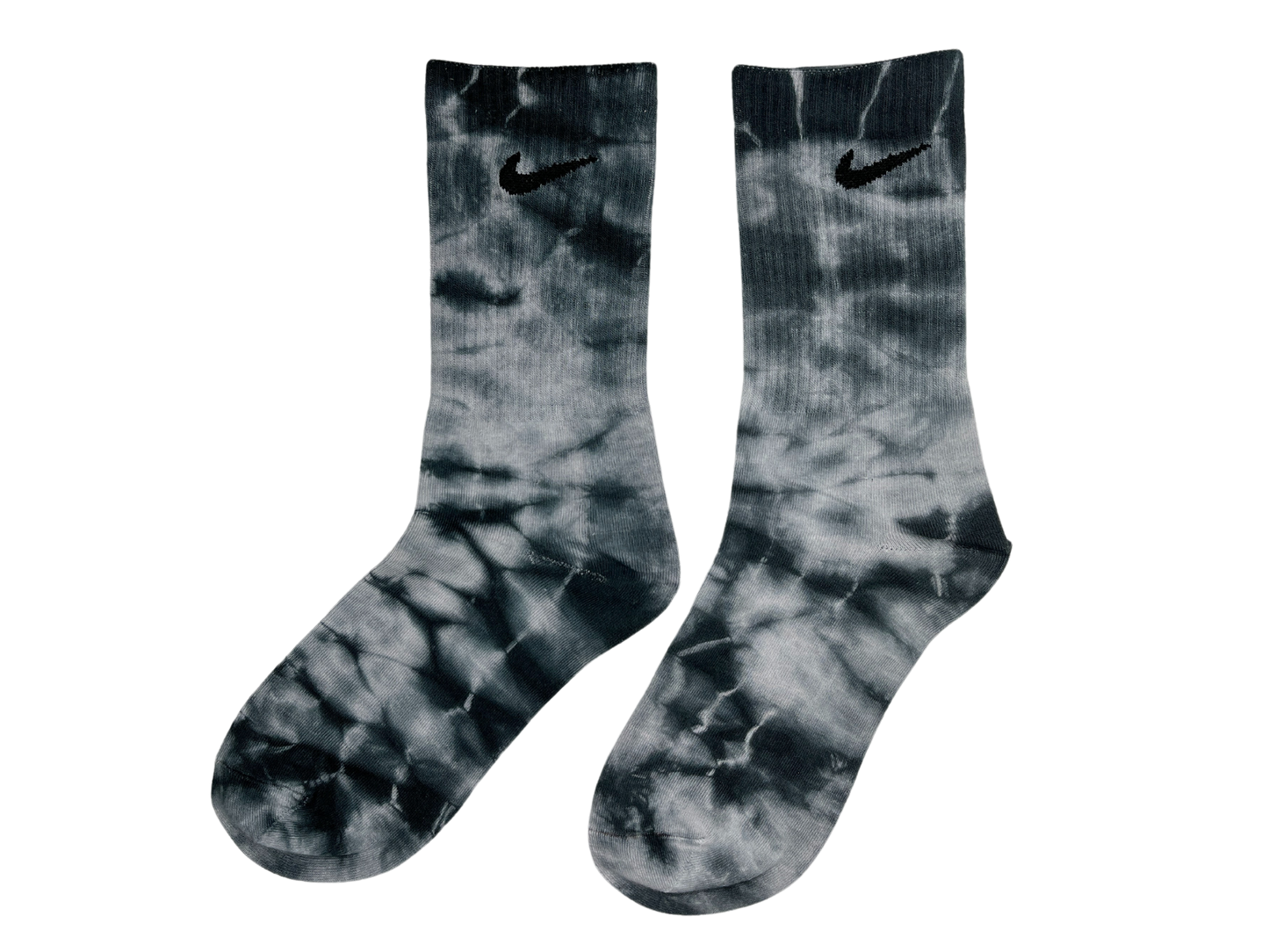 NIKE Tie-Dye Charcoal Crew Socks