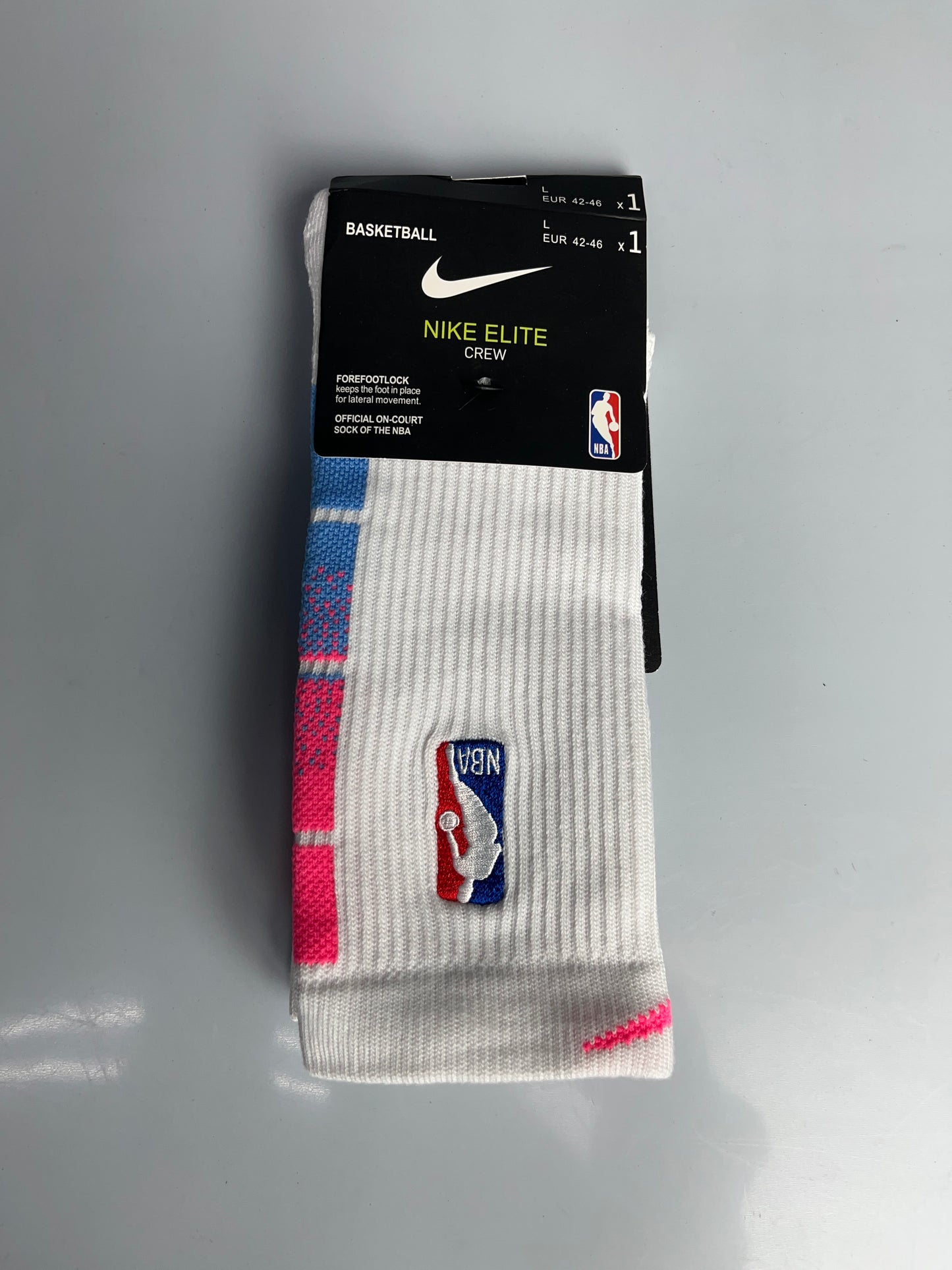 NBA Nike Pink & Blue Crew Socks
