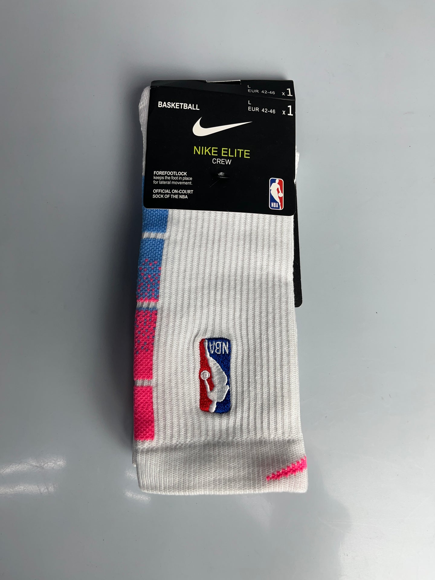 NBA Nike Pink & Blue Crew Socks