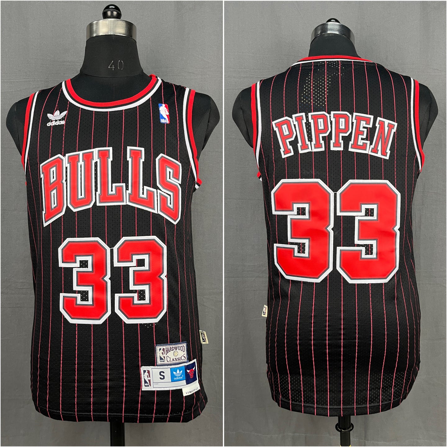 Pippen 33 Chicago Bulls Black NBA Jersey