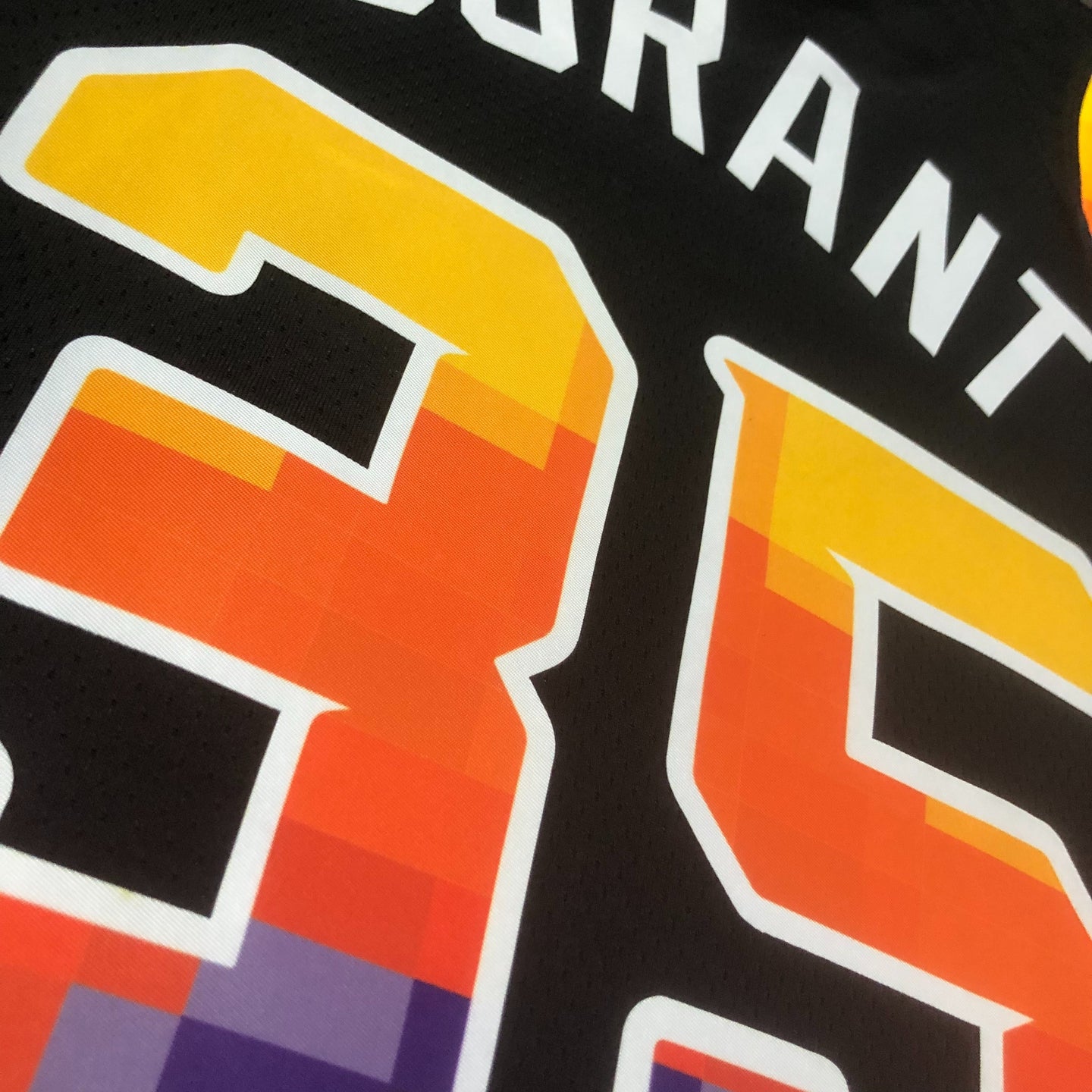 DURANT 35 Black Phoenix Suns  Heat Pressed Edition NBA Jersey