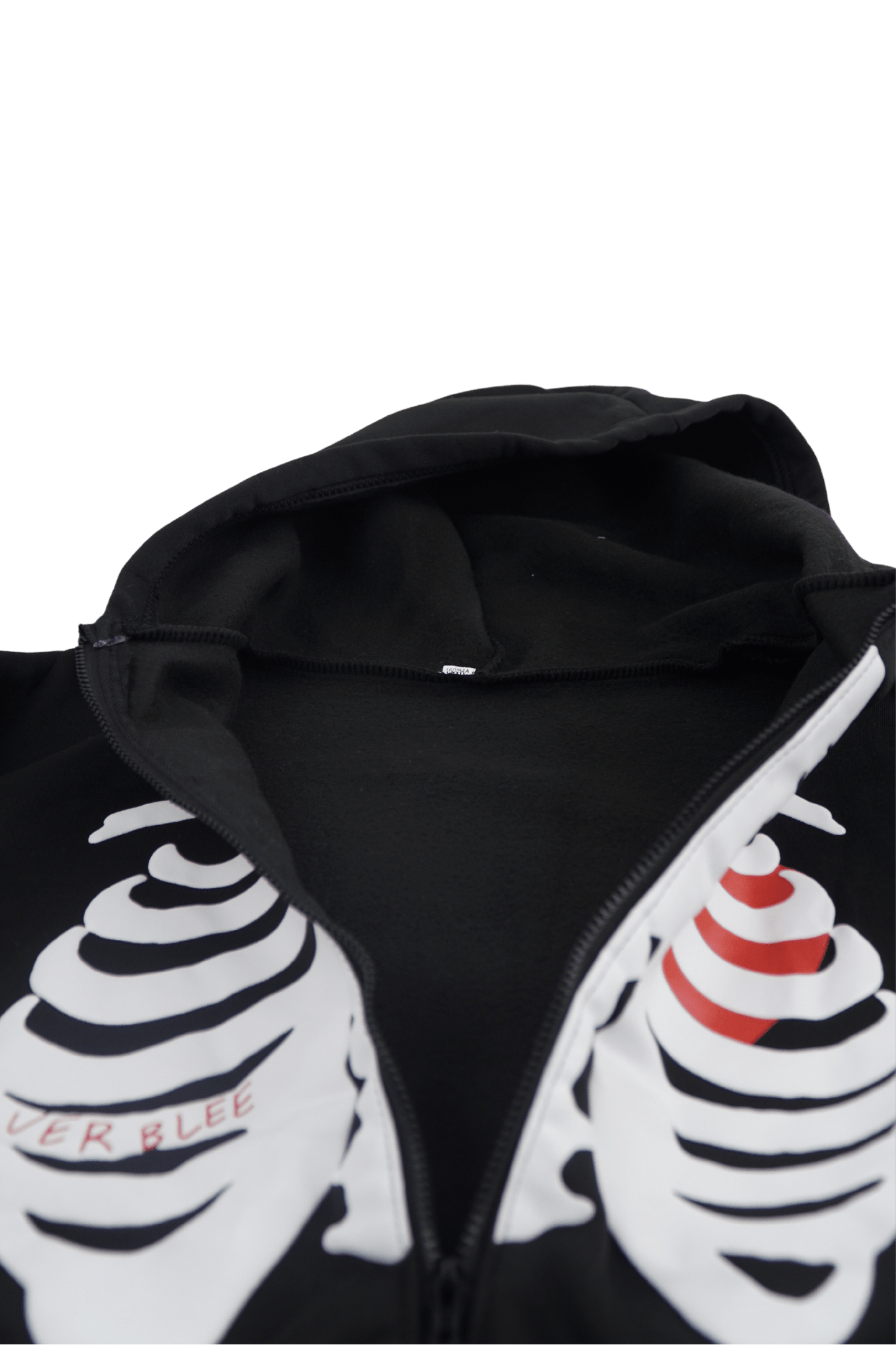 Skeleton & Heart Black Hoodie