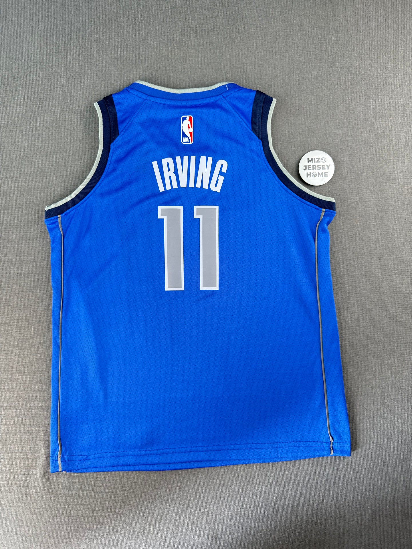 IRVING 11 Blue Dallas Mavericks Heat Pressed Edition NBA Kids Jersey