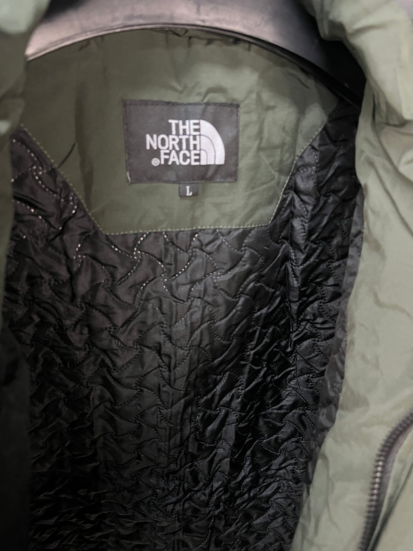 The North Face Light Puffer Olive & Black Jacket