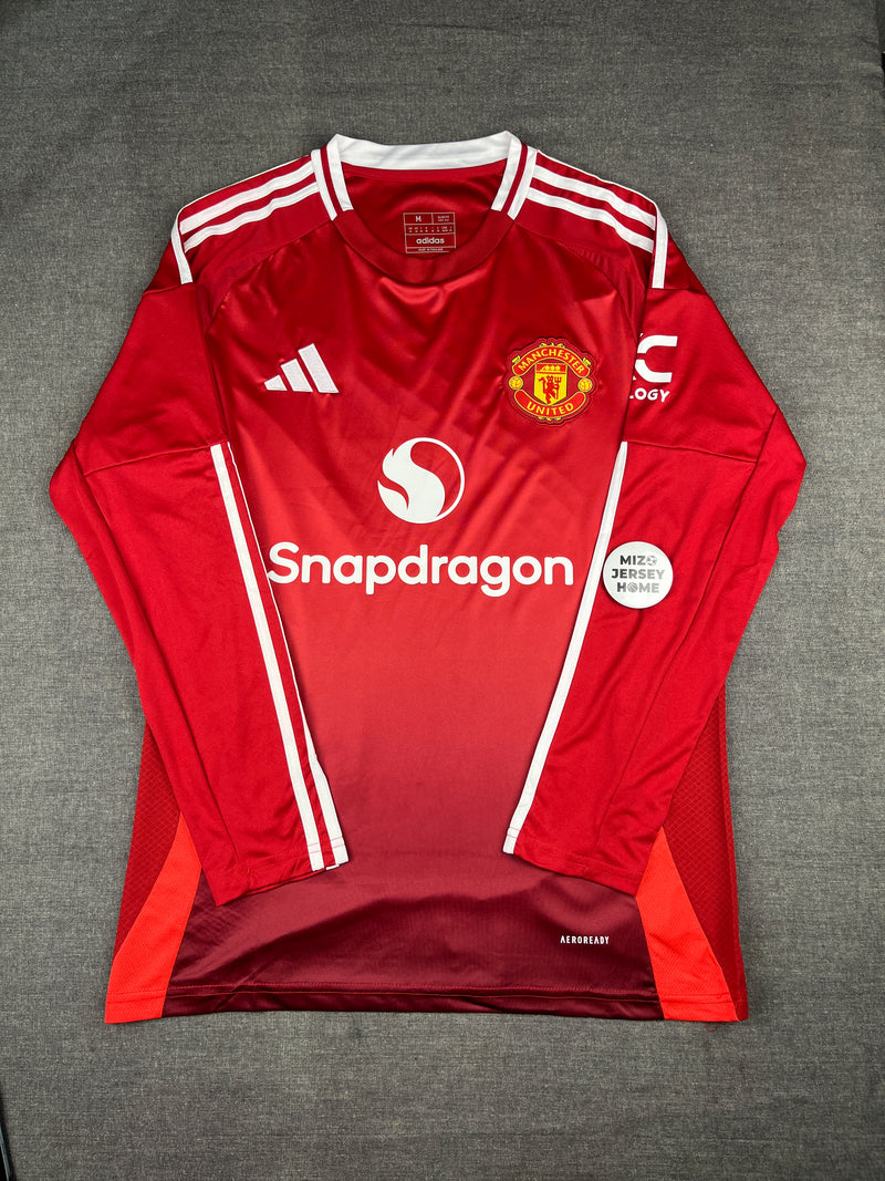 Manchester United Home Jersey 24/25 Fan Version Long Sleeves