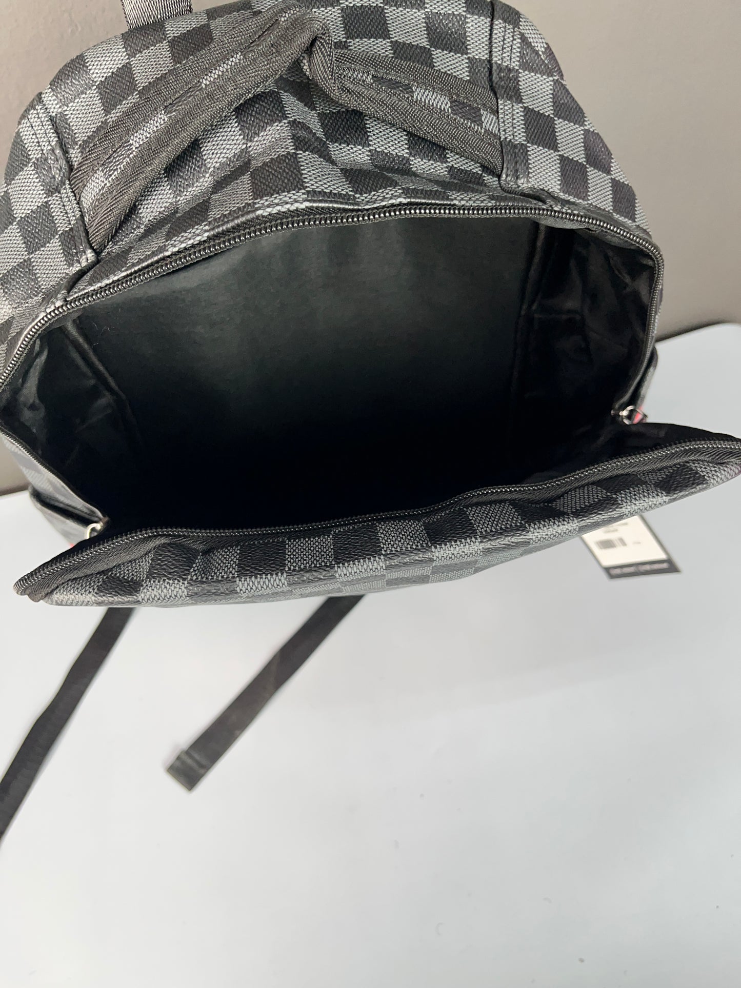 BAPE PU Leather Checker Backpack
