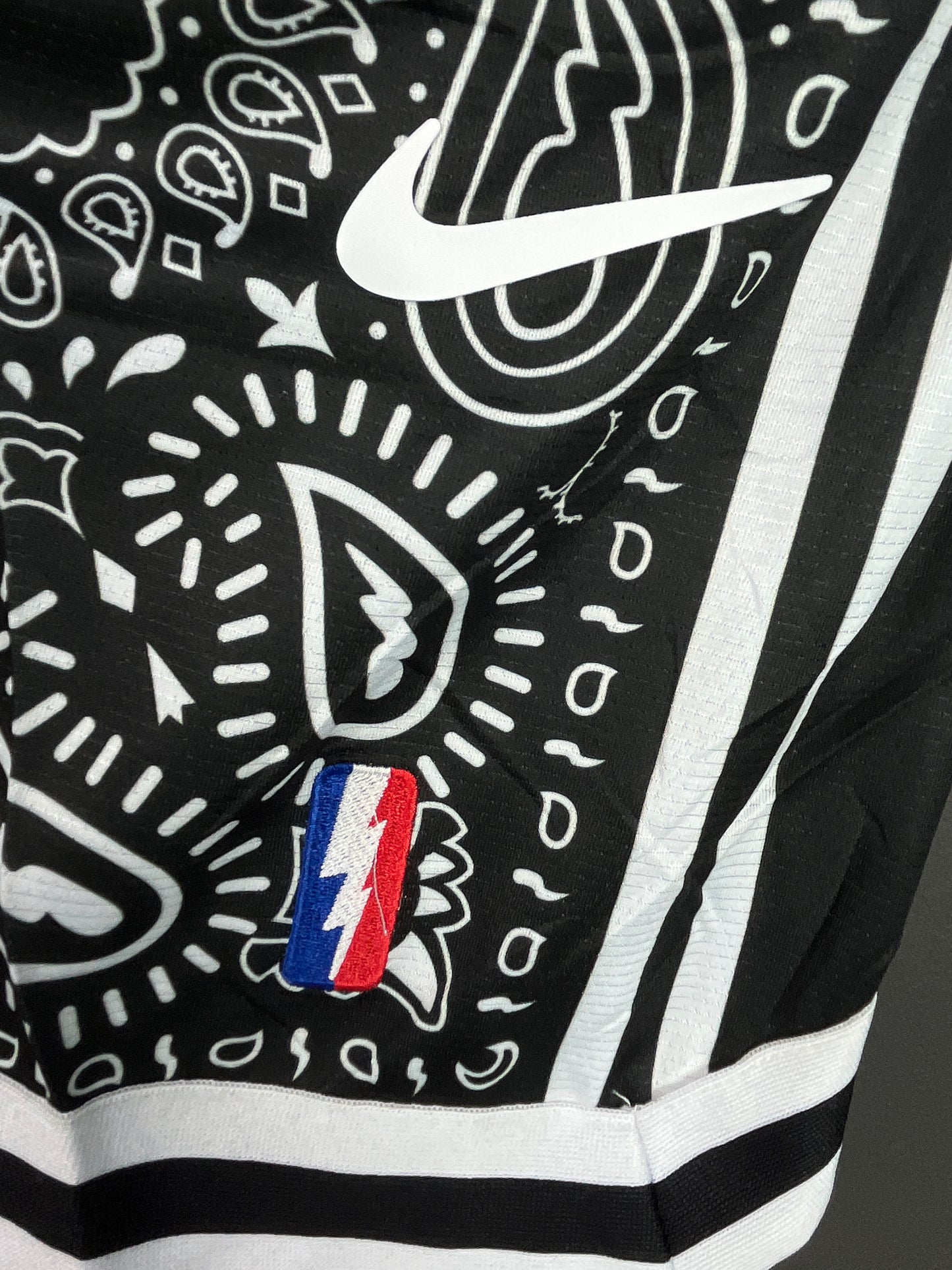 NIKE 'Paisley' Black & White Shorts