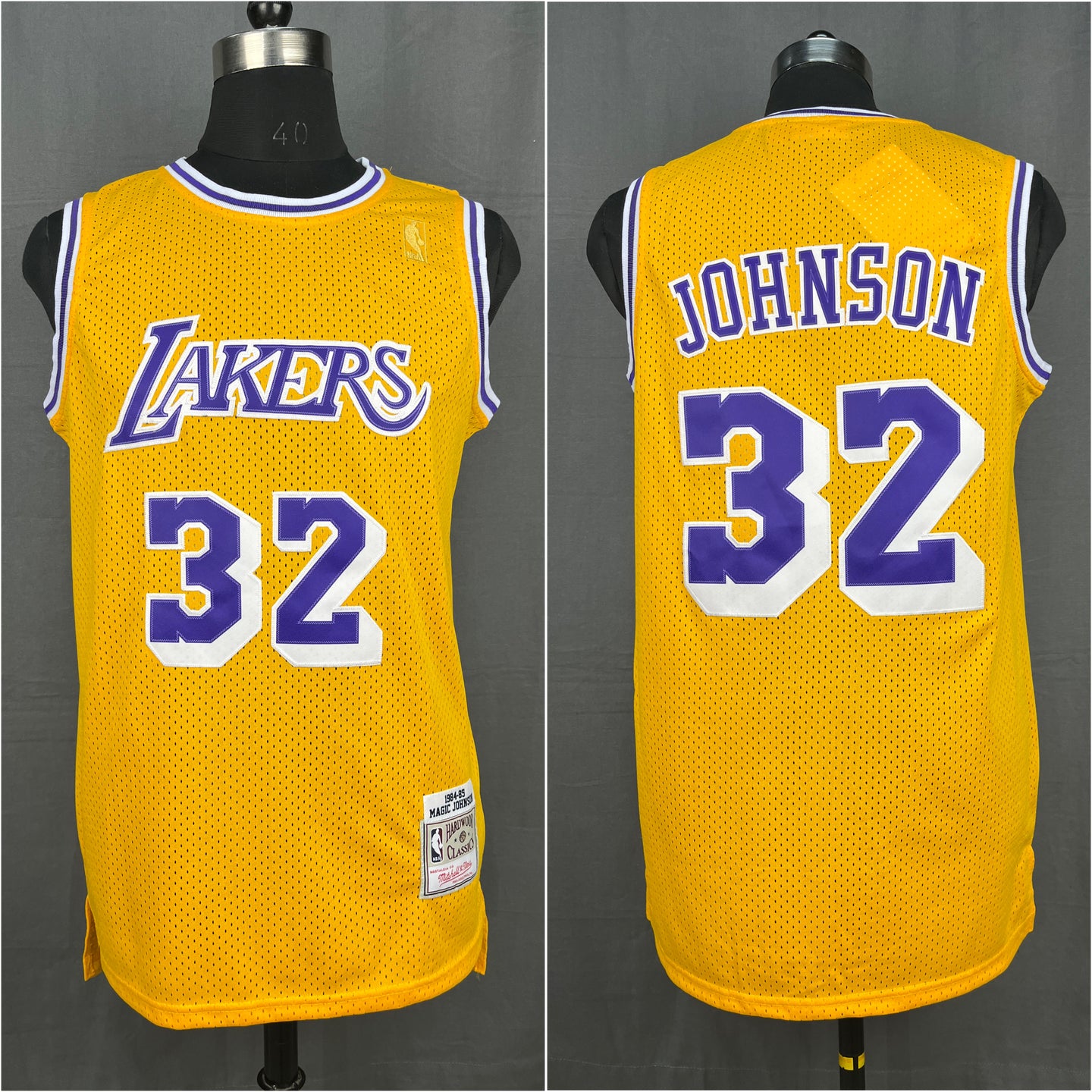 Johnson 32 Lakers Yellow NBA Jersey