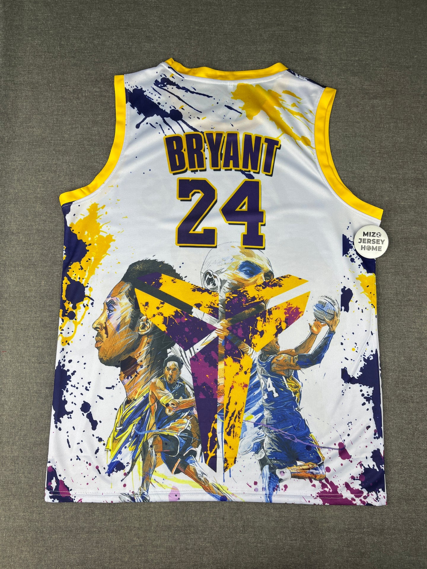 KOBE BRYANT 24 White NBA Jersey Sublimation