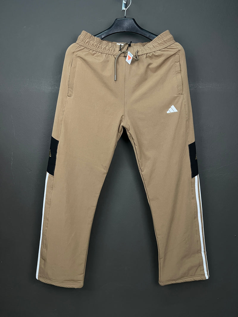 ADIDAS Brown Stripes Inner Fleece Pants