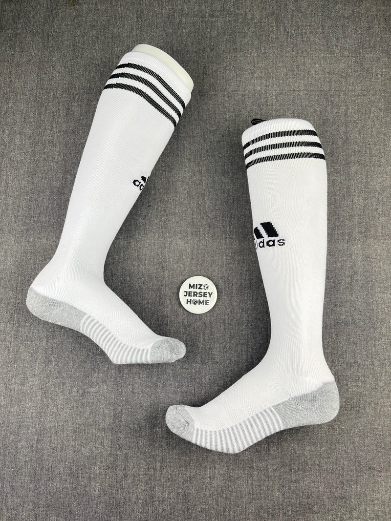 Adidas White Knee High Football Socks
