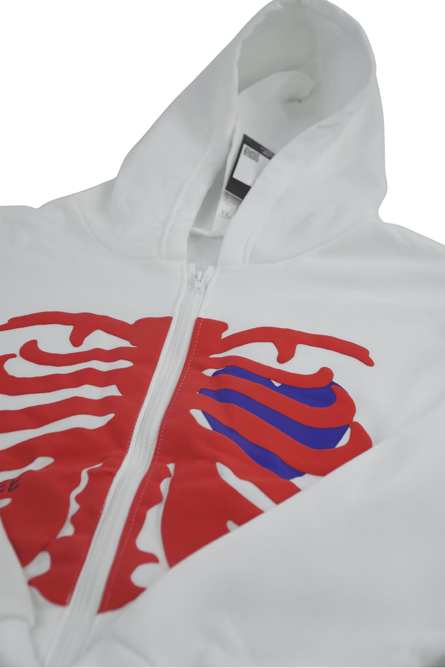 Skeleton & Heart White Hoodie