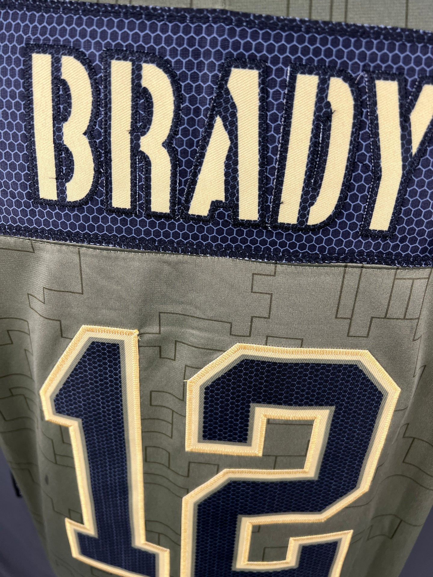 BRADY 12 Olive Green Tampa Bay Buccaneers NFL Jersey