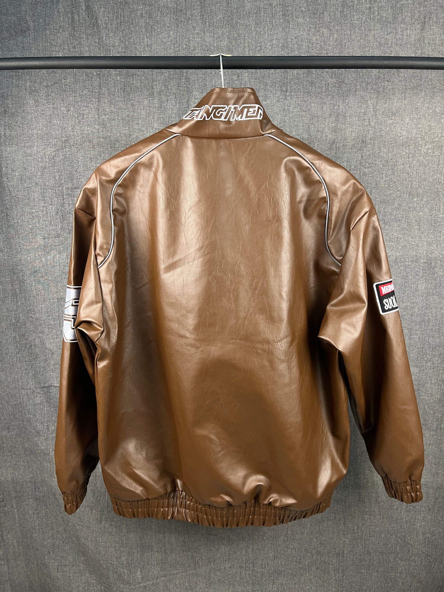 Riding Leather Jacket Brown