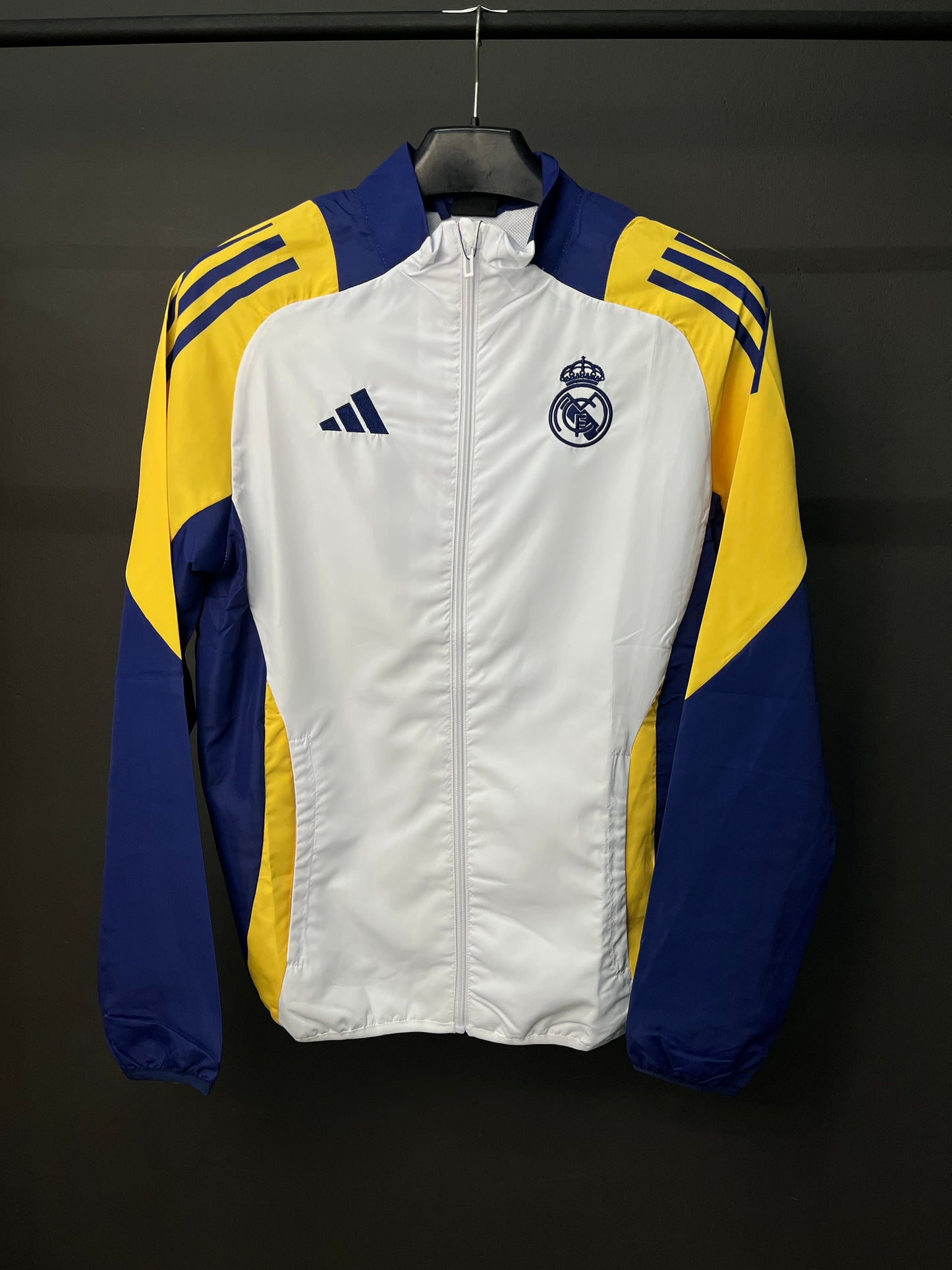 Real Madrid White & Yellow Windbreaker Jacket