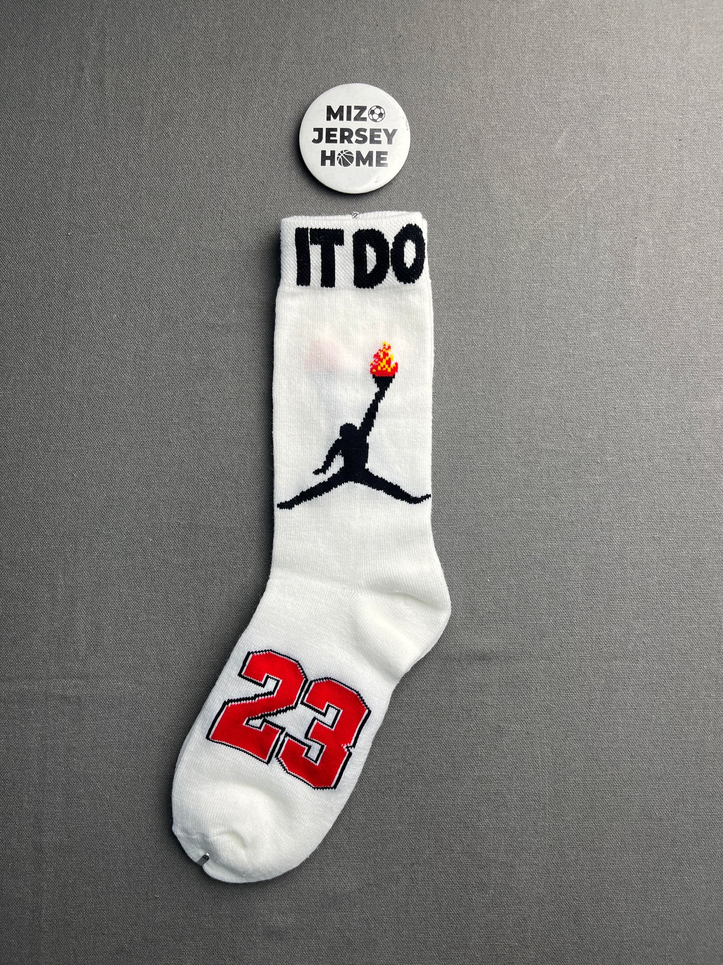 Just Do IT White Crew Socks