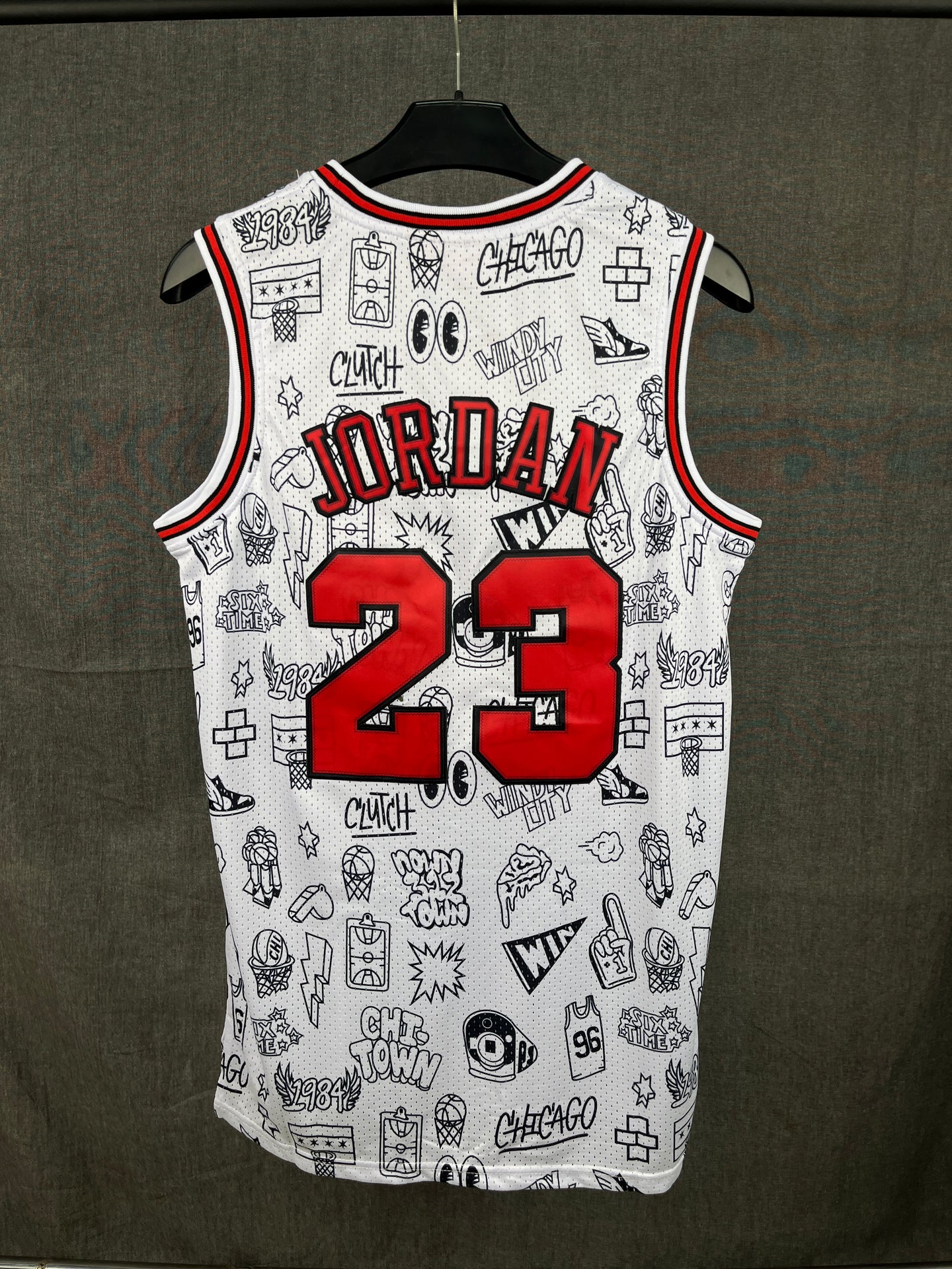 Jordan 23 Chicago Bulls White NBA Jersey