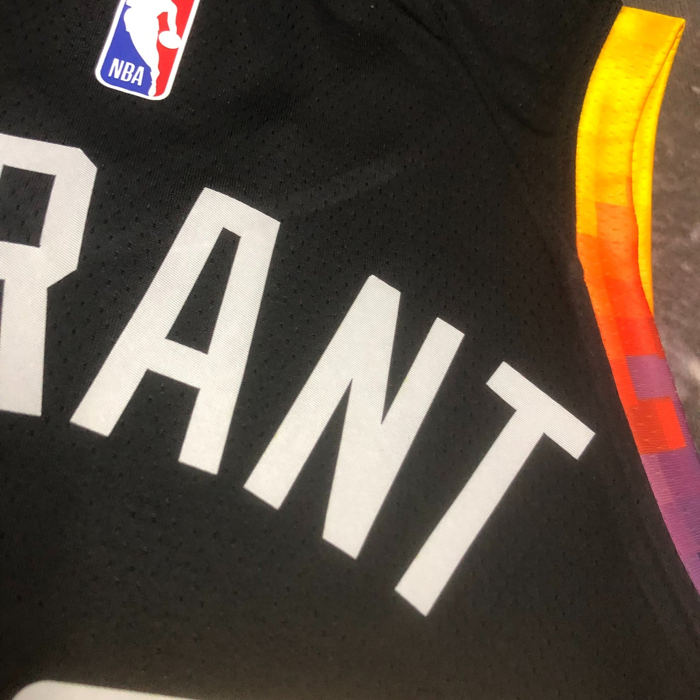 DURANT 35 Black Phoenix Suns  Heat Pressed Edition NBA Jersey