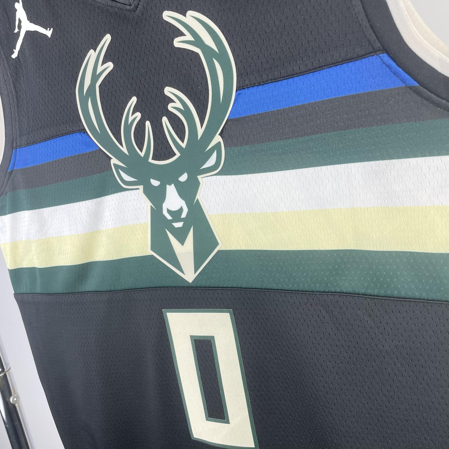 LILLARD 0 Black Milwaukee Bucks Heat Pressed Edition NBA Jersey