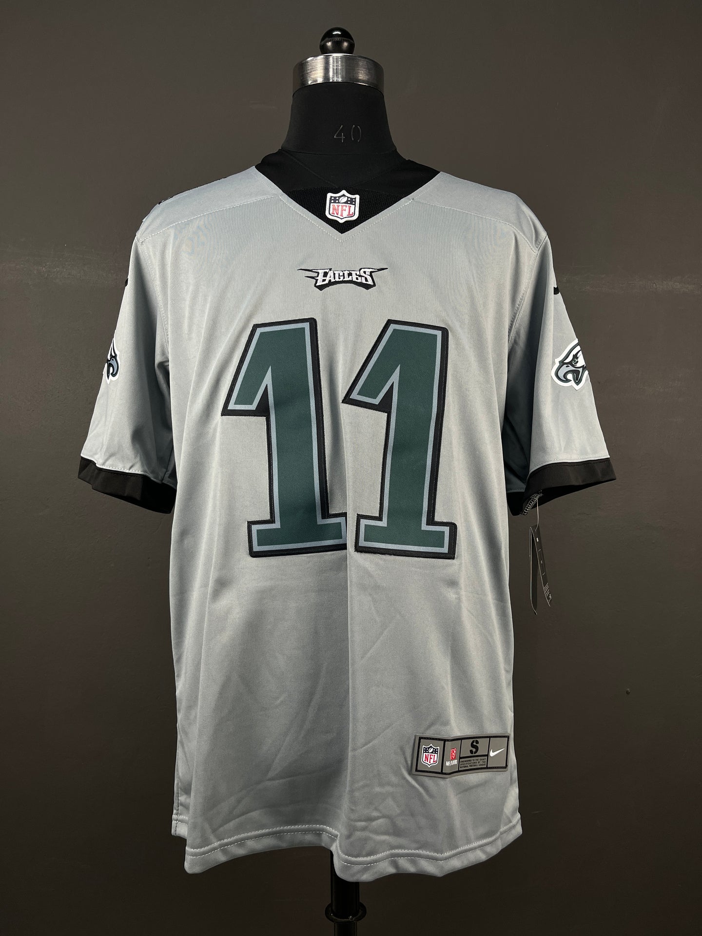 BROWN 11 Gray Philadelphia Eagles NFL Jersey