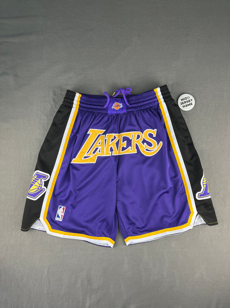 LA Lakers Purple Shorts Full Embroidery