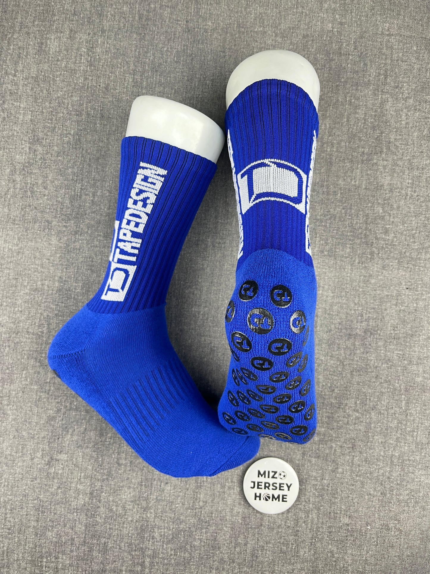 TapeDesign Blue Grip Socks