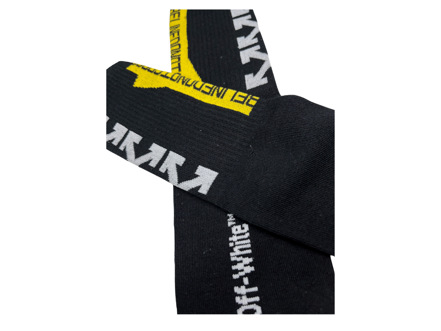 OFF-WHITE Firetape Black Crew Socks