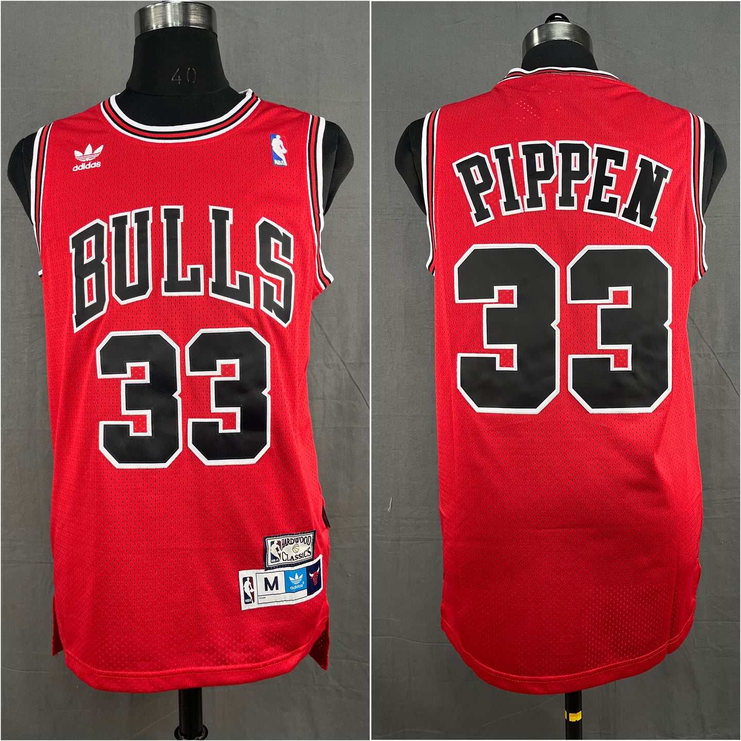 Pippen 33 Chicago Bulls Red NBA Jersey