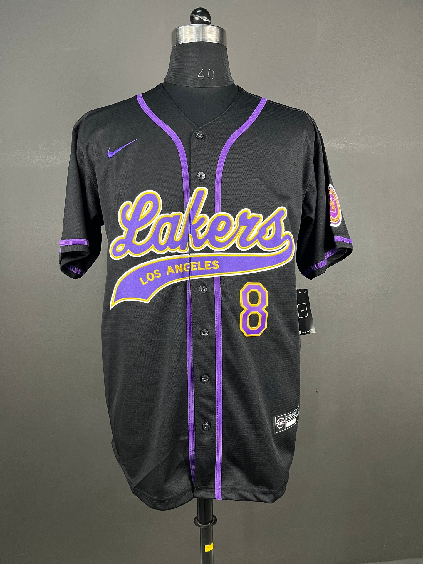 BRYANT 24/8 LAKERS LOS ANGELES BLACK MLB JERSEY