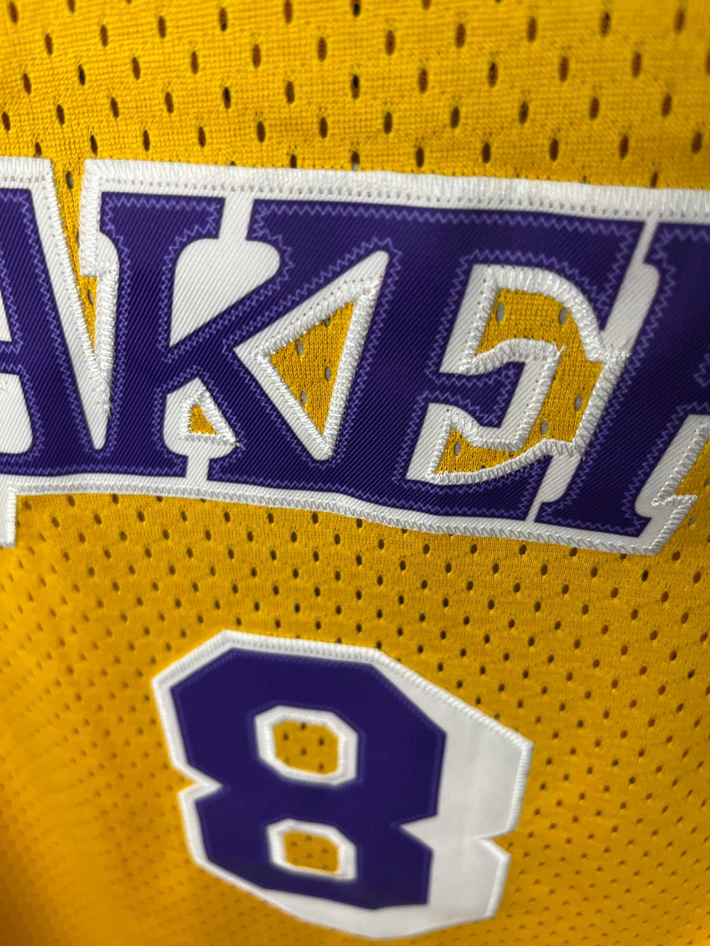 Bryant 8 Yellow Lakers NBA Jersey