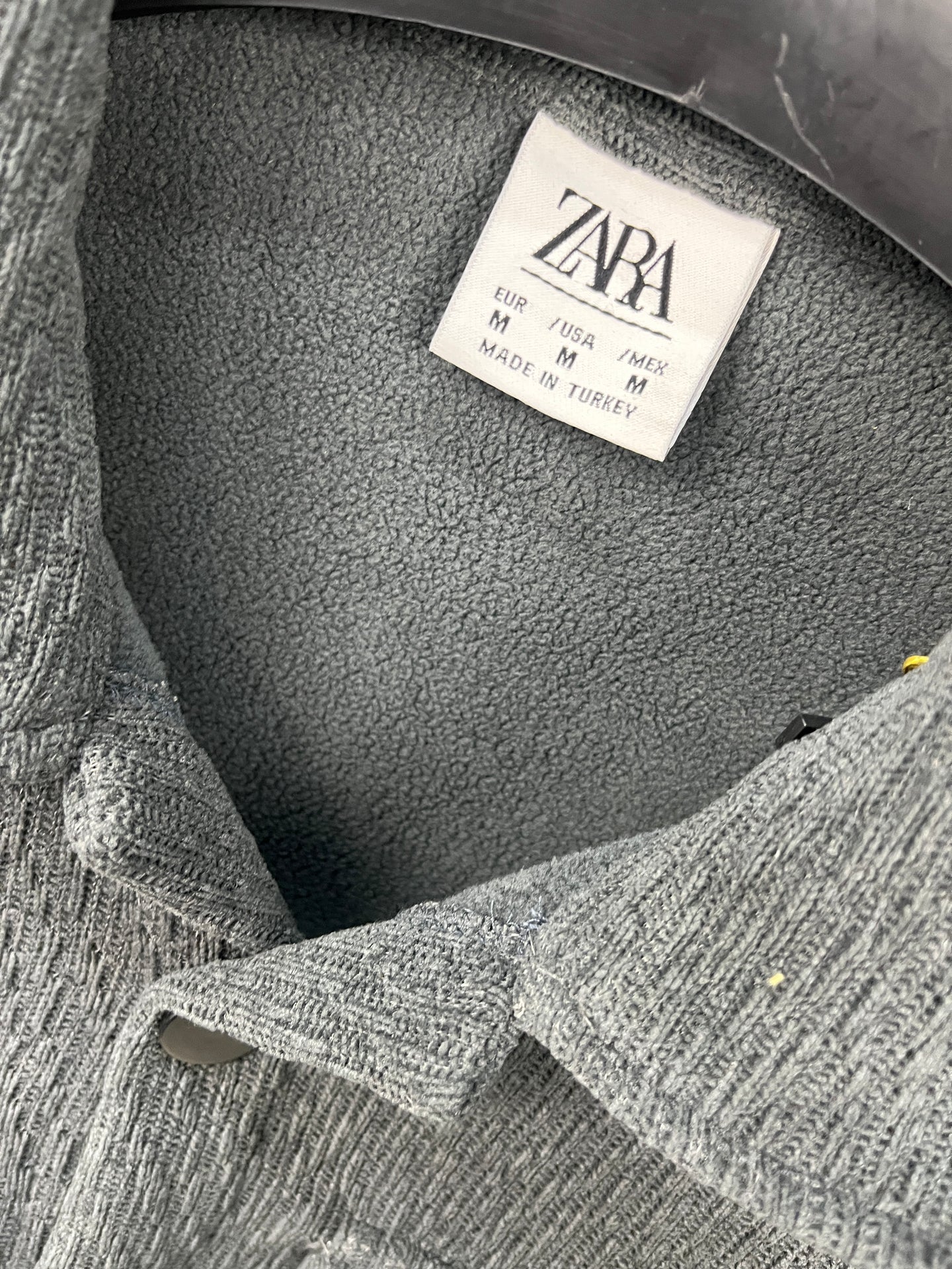 ZARA Buttoned Gray Inner Fleece Shacket