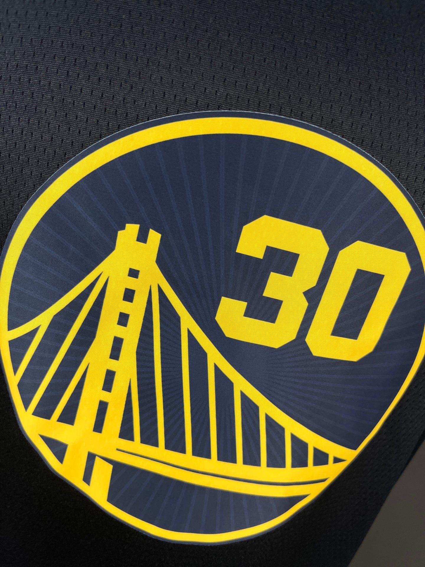 CURRY 30 Black Golden State Warriors Heat Pressed Edition NBA Jersey