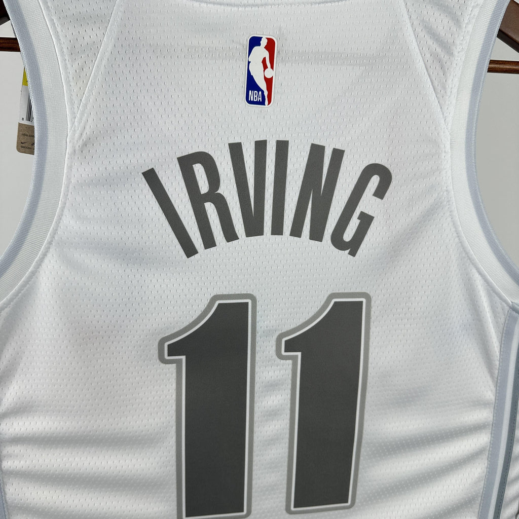 IRVING 11 White Dallas Mavericks Heat Pressed Edition NBA Jersey