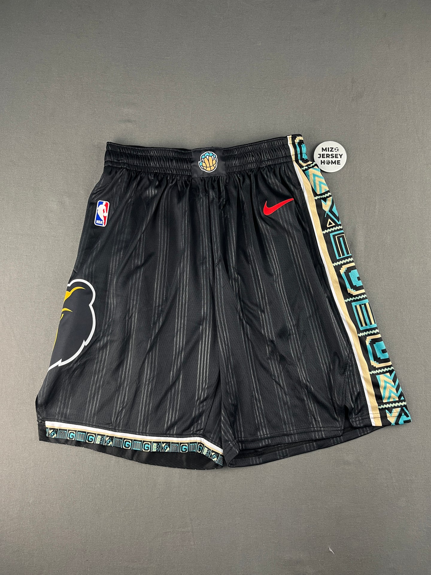 MEMPHIS GRIZZLIES Black Heat Pressed Shorts