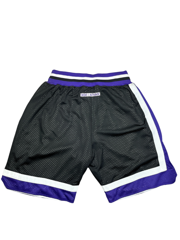 Sacramento Kings Black Shorts Full Embroidery