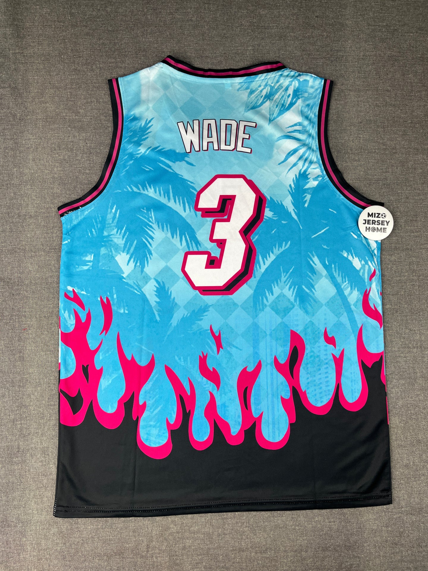 WADE 3 Blue Miami Heat NBA Jersey Sublimation