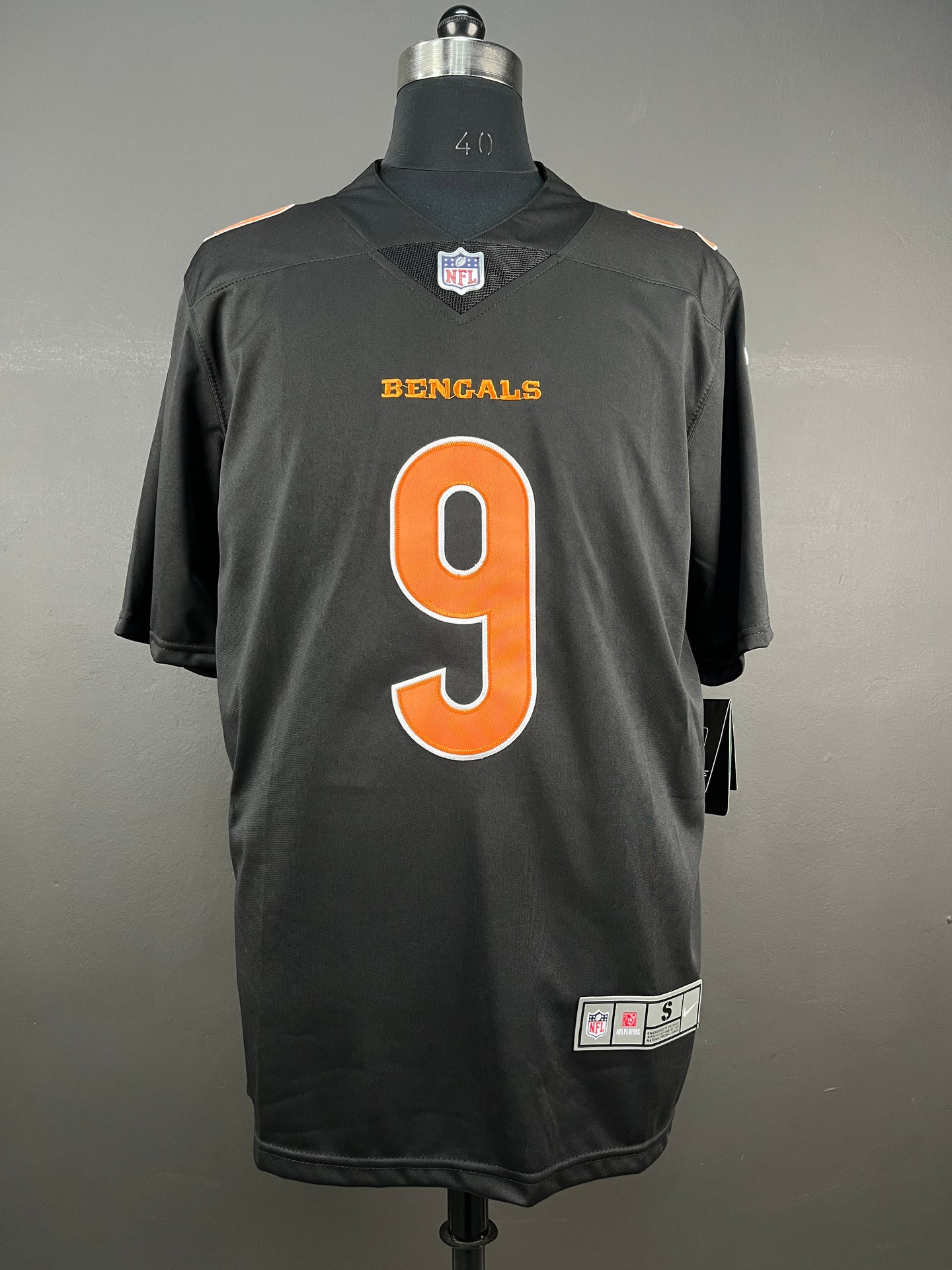 BURROW 9 Black Cincinnati Bengals NFL Jersey