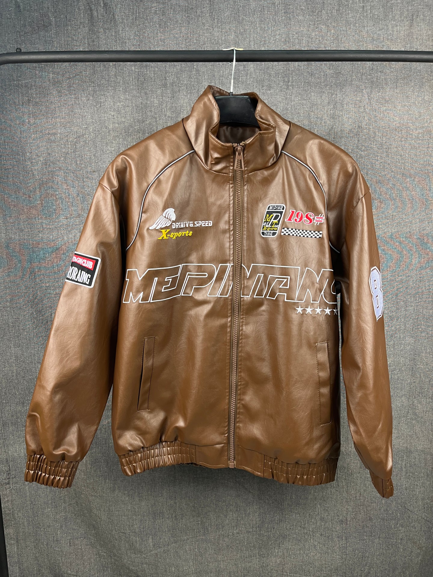 Riding Leather Jacket Brown
