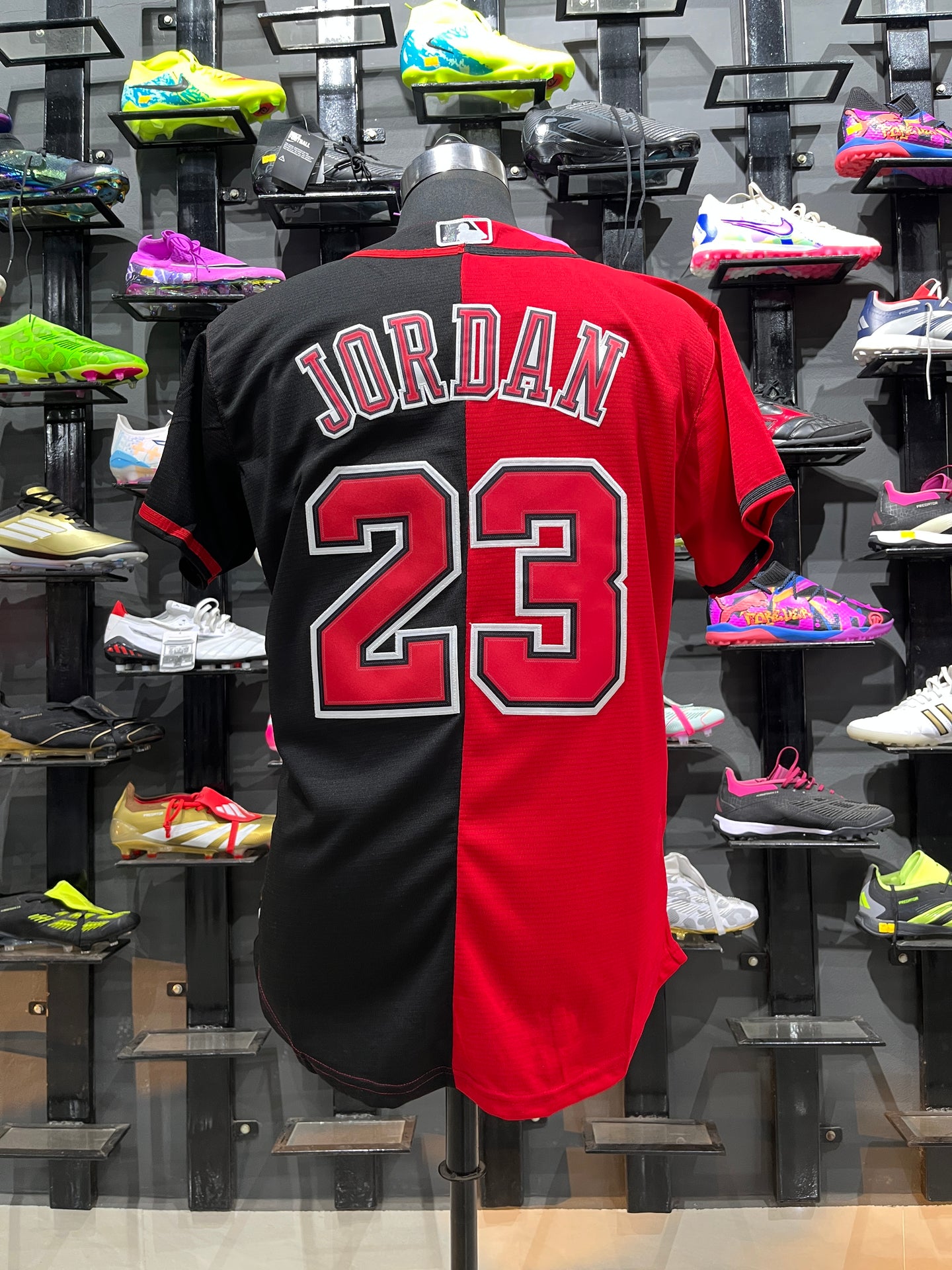 JORDAN 23 Black & Red Chicago Bulls MLB Jersey