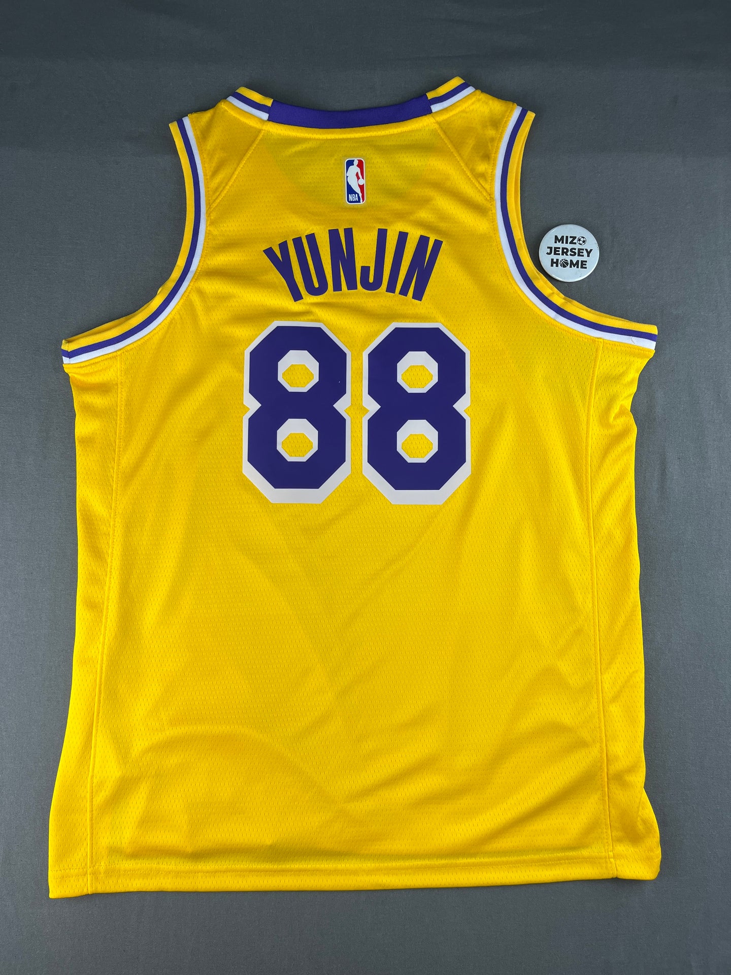 YUNJIN 88 Yellow Los Angeles Lakers Heat Pressed Edition NBA Jersey