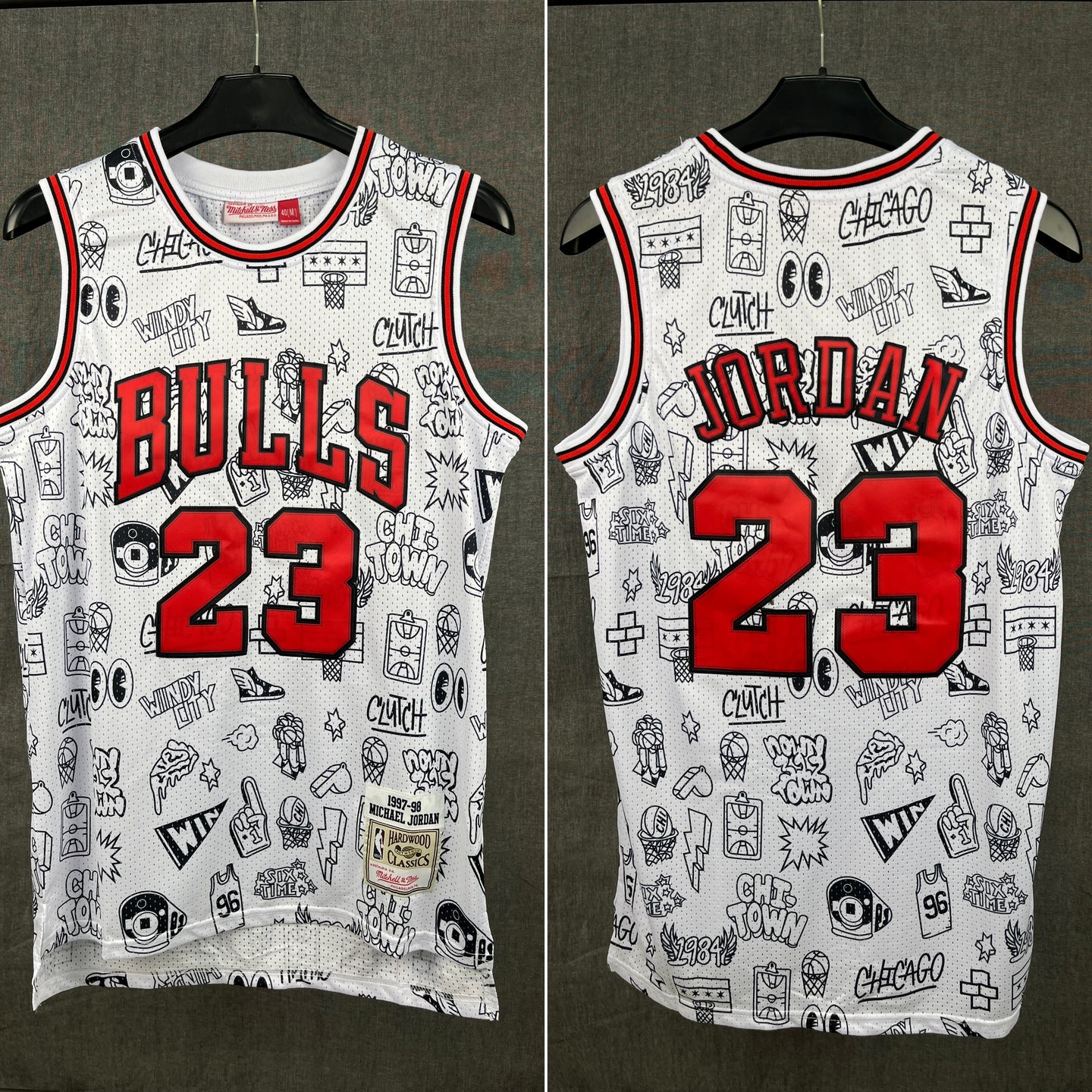 Jordan 23 Chicago Bulls White NBA Jersey