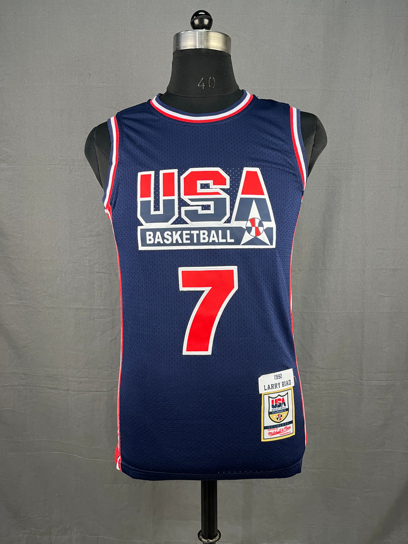 Bird 7 USA Dark Blue NBA Jersey