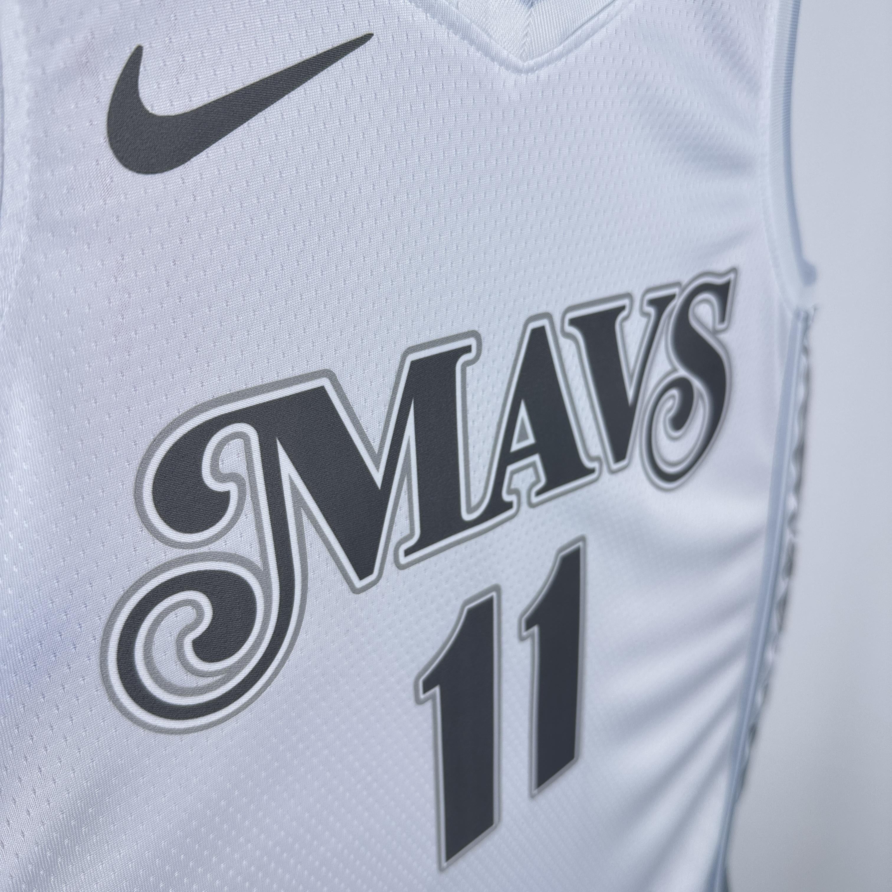 IRVING 11 White Dallas Mavericks Heat Pressed Edition NBA Jersey
