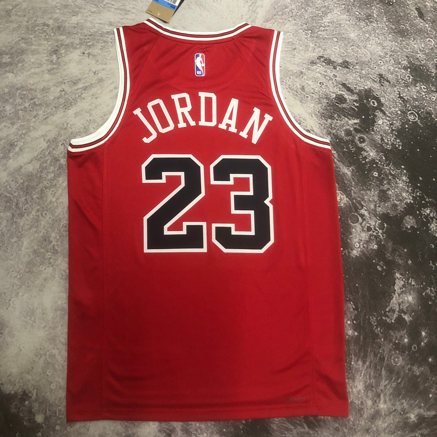 JORDAN 23 Red Chicago Bulls Heat Pressed Edition NBA Jersey