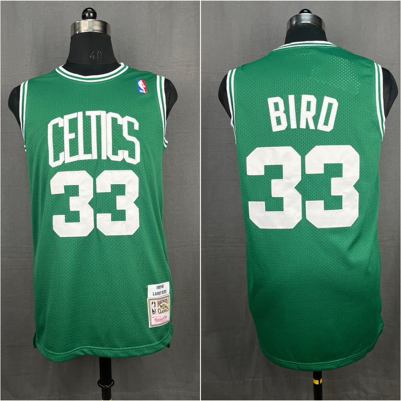 Bird 33 Celtics Green NBA Jersey