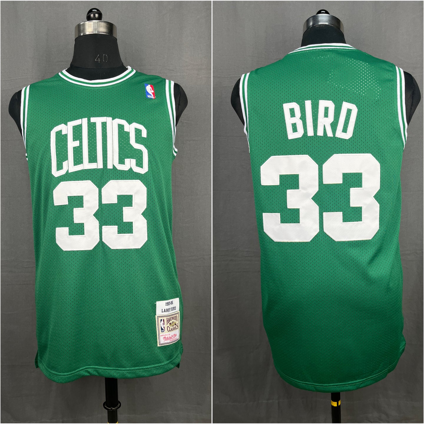 Bird 33 Celtics Green NBA Jersey