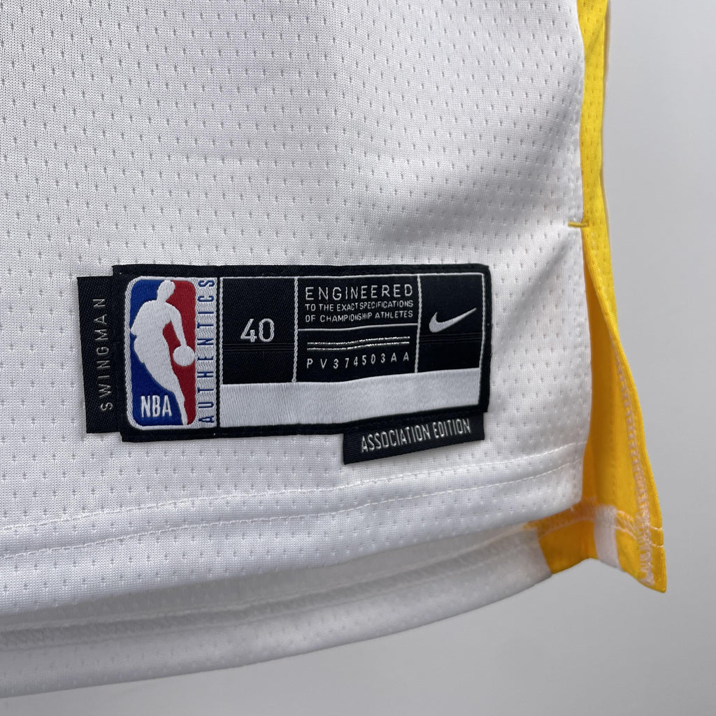 CURRY 30 White Golden State Warriors Heat Pressed Edition NBA Jersey