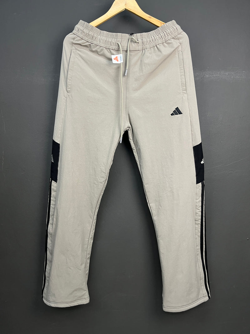ADIDAS Light Gray Stripes Inner Fleece Pants