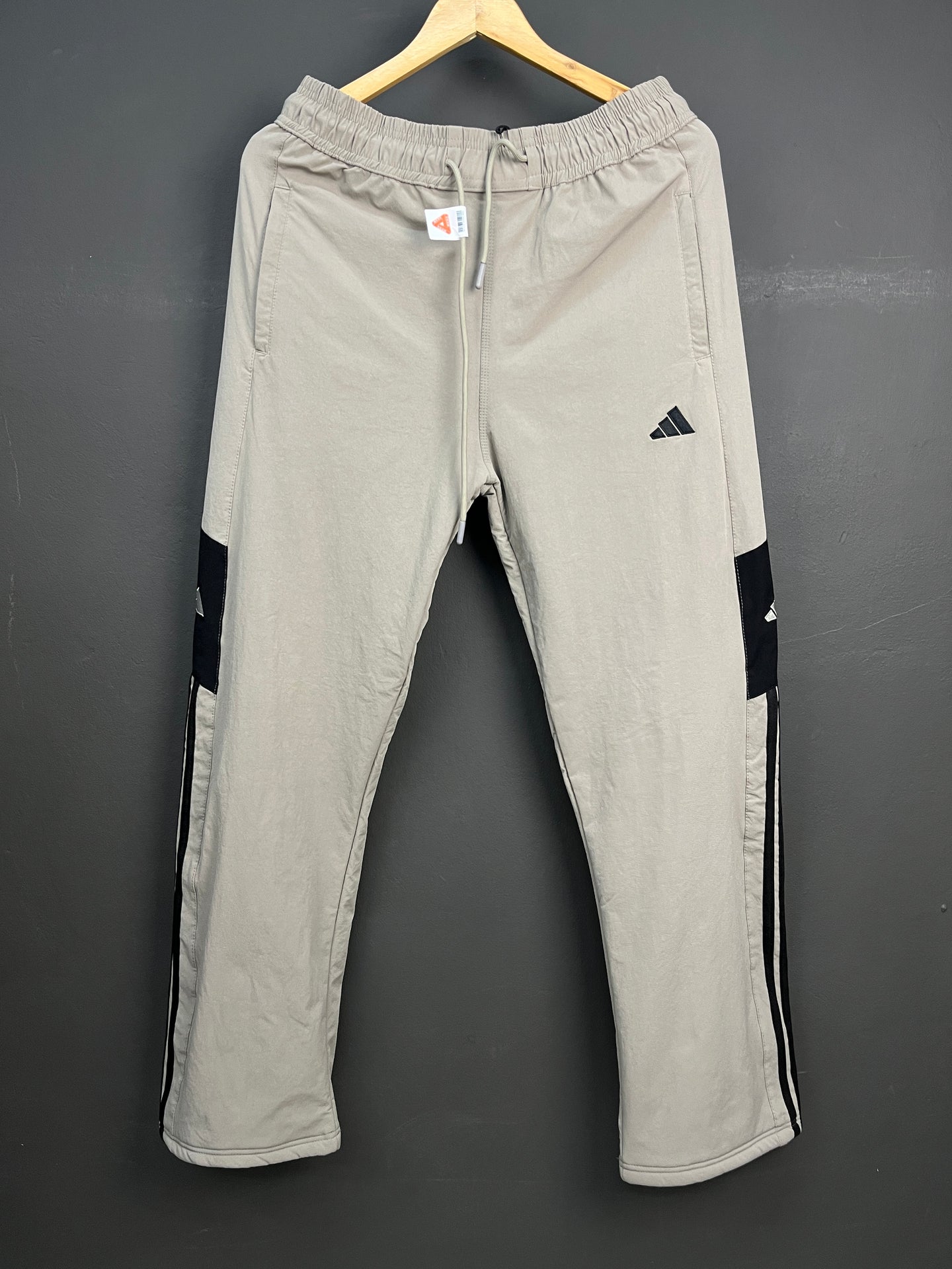 ADIDAS Light Gray Stripes Inner Fleece Pants